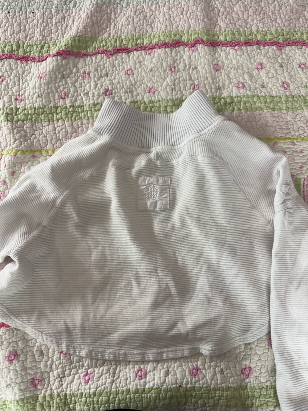 Free people FP Movement So Fly Cotton white Henley Top Size XS lounge workout